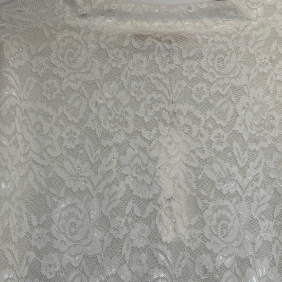 Belle Poque White Lace Cropped Bolero Shrug Long Sleeve Bridal Formal Top 2XL - Picture 7 of 13